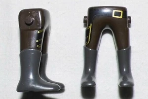11941, 2x Pantalones Largos, Marrón Oscuro, Impreso, Botas de Montaje, Gris Oscuro - Imagen 1 de 1