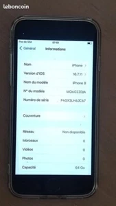 IPhone 8 - 64GB parfait état + écouteur JBL + coque - Photo 1 sur 4
