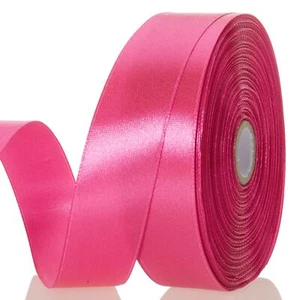 1" Rose Red Solid Satin Ribbon 50 Yards Craft Gift Wrapping Floral Wedding - Picture 1 of 6
