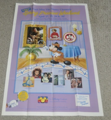 Póster de fin de semana de THE DISNEY CHANNEL raro cable vista previa 27x41" Foto 1 de 4