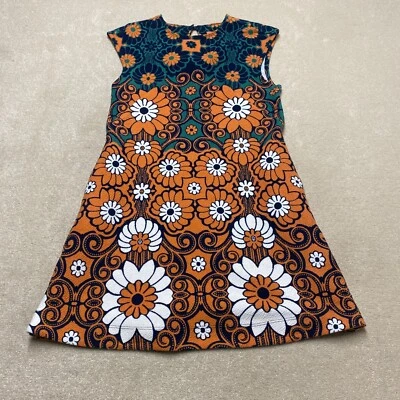 Maeve x Anthropologie Shift Dress Orange Floral Retro 60's Pockets Above Knee - Image 1 of 4