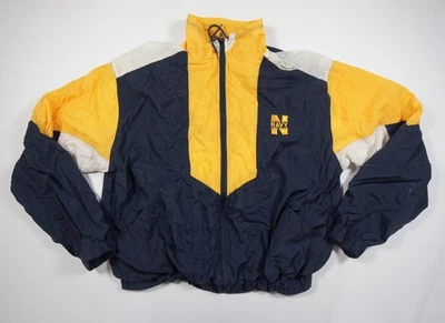 Chaqueta cortavientos vintage azul marino para hombre años 90 cremallera completa bloque de color militar EE. UU. adulto Foto 1 de 4