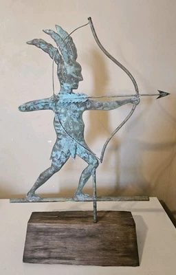 VINTAGE COBRE CUERPO COMPLETO VELETA INDIA BUEN ESTADO CON HERMOSA PÁTINA Foto 1 de 4