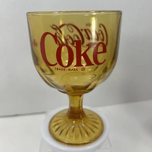 Vintage Braunglas Coca Cola Coke Kelch Stielkelch - Bild 1 von 10