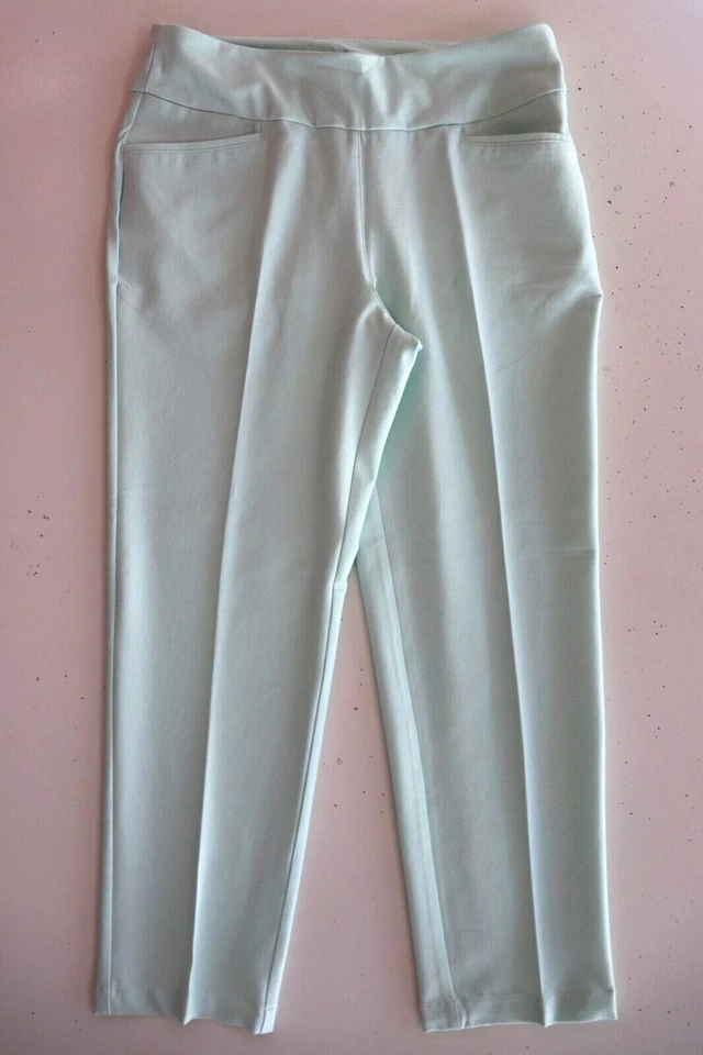 ADIDAS ULTIMATE 365 GOLF PULL ON ANKLE PANTS TROUSERS DASH GREEN FI9536 -WOMEN M - Image 1 of 4