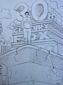 Moebius Antica Litografia "Volpe del 30° Secolo" Edizione 1983 Aedena 9"x 11,5" - Foto 1 di 7