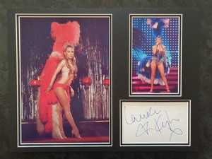 KYLIE MINOGUE - 16x12 Mounted Signed White Card - Showgirl - NM