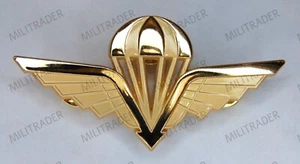 Norway Norwegian Parachute Wing Fallskjermving Old Style Badge (Gold) - Picture 1 of 7