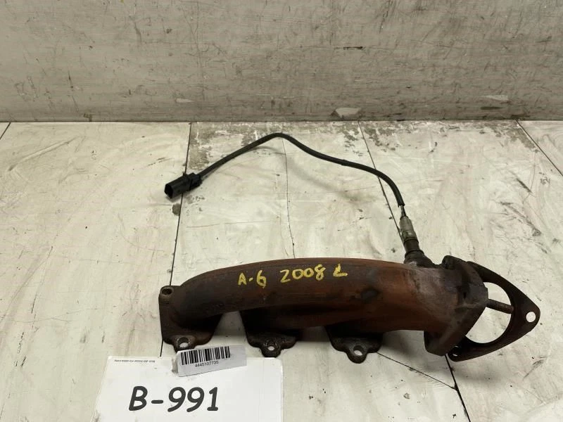 2008 AUDI A6 SEDAN 3.2L LEFT DRIVER SIDE EXHAUST MANIFOLD WITH SENSOR OEM+ - Image 1 of 4