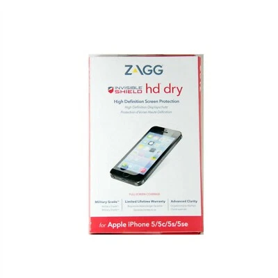 ZAGG InvisibleSHIELD HD Dry Screen Protector for iPhone SE 2016 5 5s 5c 4IPHDS - Image 1 of 3