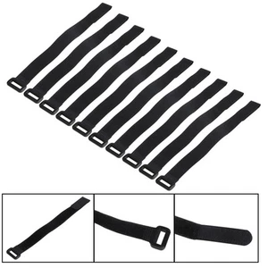 10X 20*2cm Black Strong RC Battery Down Tie Reusable Strap Antiskid Cable Straps - Picture 1 of 1
