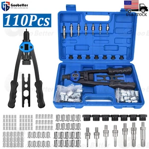 13'' Rivet Gun Kit Rivnut Thread Setting Tool Nut Setter NutSert Metric 110PCS - Picture 1 of 14