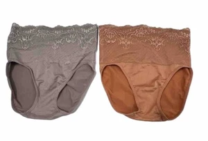 Rhonda Shear Cotton Blend Ahh Panty Purple Orange Set of 2 New Without Tags - Picture 1 of 8