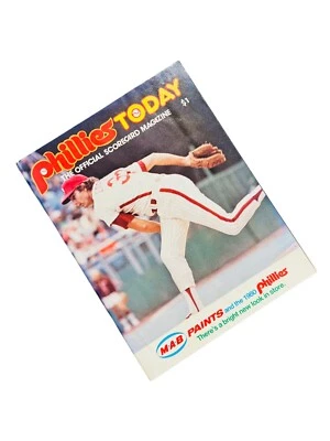 STEVE CARLTON PHILADELPHIA PHILLIES VINTAGE 1980 TODAY GAMEDAY PROGRAM MAGAZINE - Image 1 of 3