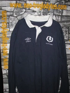 Vintage Scotland Umbro rugby big cotton jersey shirt trikot maillot '80s - Foto 1 di 1