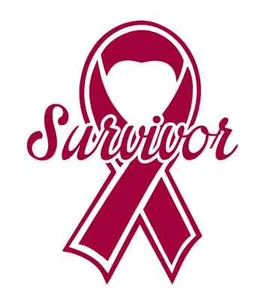 4"x5" Burgundy Ribbon-Multiple Myeloma Cancer Awareness/Survivor-Vinyl sticker - Picture 1 of 1
