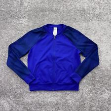 Under Armour Jacket Women Large Blue Perfect Bomber Zip Streetwear Urban 1253517