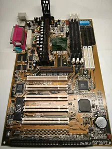 Slot1 ATX SET ABIT BE6-II (440BX) AGP PCI ISA RAID, CPU & 128 RAM + BONUS - Picture 1 of 12