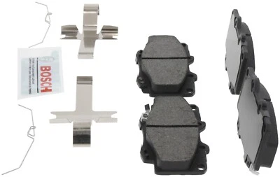 Pastillas de freno Bosch azul cerámica con herrajes delanteras para Toyota Tacoma 1999-2004 Foto 1 de 4