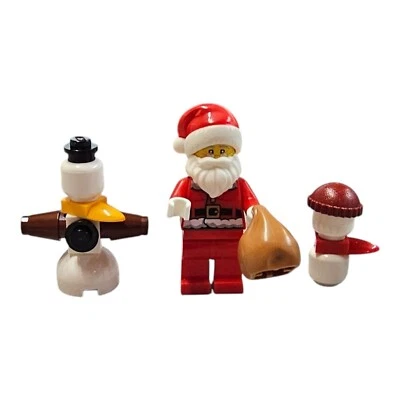 LEGO Santa Claus Snowman x 2 Minifigures City Advent Calendar Minifig Toy Lot - Image 1 of 4