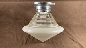 Antique Lightolier Art Deco Ceiling Light Fixture Cone Skyscraper - Picture 1 of 12