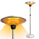 Electric Patio Heater 1500W for Outdoor Heating with Adjustable Height