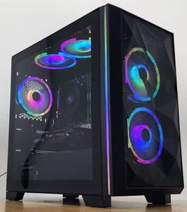 Gaming PC Ryzen 3 2300X 16GB RAM 256GB SSD + 1TB HDD RX 470 8GB Win11 Computer - Picture 1 of 7