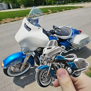 Harley Electra Glide Revival FLH 2021 Stickers - Set of 3 Kiss-Cut - Picture 1 of 2