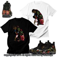 floral foamposite outfit