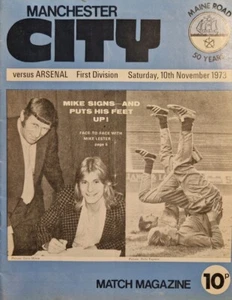 Programa de fútbol Manchester City - 10 de noviembre de 1973 - v Arsenal - Imagen 1 de 4