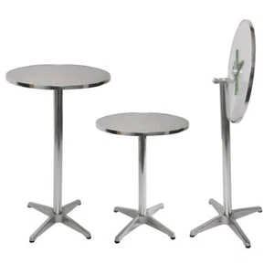 Alu-Stehtisch, Bistrotisch, Bartisch, Ø=60cm, 70/110cm - Afbeelding 1 van 6