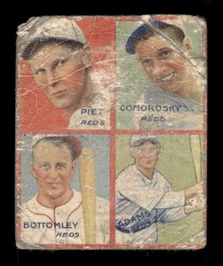 1935 Goudey 4-in-1 #24-1 Piet Adam Comorosky Jim Bottomley Sparky Adams H POOR