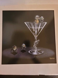 "Michael Godard Gangster Martini Drucke 12"" x 12" - Bild 1 von 5