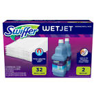 Swiffer Wetjet Mopping Refill Pack (32 Refill Pads + 2 Bottles of Cleaner) .
