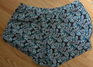 Jessica Simpson Women's Teal / Gray / Black Floral Elastic Waist Shorts L (30") - Picture 1 of 5