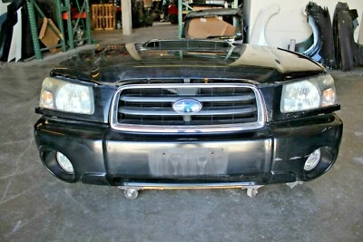 JDM 2003-2005 Subaru Forester XT SG5 Front End Nariz Corte Completo NEGRO Foto 1 de 4