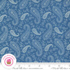 Moda NEWPORT 14933 15 Blue Paisley  MINICK & SIMPSON Quilt Fabric