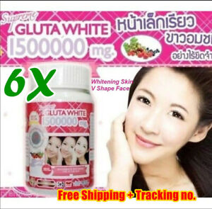 X6 Supreme White Gluta 1500000 mg Anti Aging Reduce Wrinkles Acne 180 Softgels