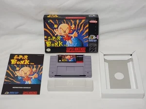 Super Bonk Super Nintendo Game AUTHENTIC SNES w Box & Manual US NTSC Works Great - Picture 1 of 24