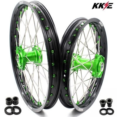 Juego de ruedas con radios para niños KKE 17-14 aptas para mini llanta KAWASAKI KX80/KX85 01-2025/KX100 Foto 1 de 4