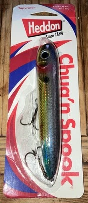 Señuelo de pesca Heddon Topwater 4 7/8" Chug'N Spook / 1 OZ  Sábalo Herido NUEVO Foto 1 de 2