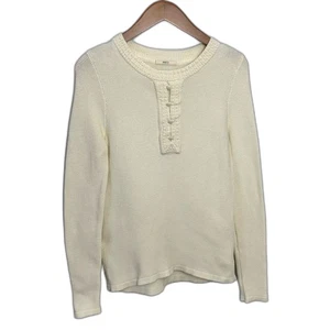 Sessun Cream Knit Long Sleeve Sweater Size Small Winter Snow Cold Quiet Luxury - Picture 1 of 12