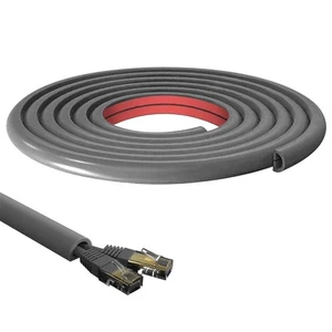 Goulotte autocollante flexible en PVC semi-circulaire - 15 x 10 mm - Mini gou... - Afbeelding 1 van 8