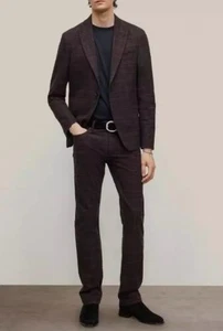 John Varvatos Mens 1-BTN Regular Fit Casual 2 Peace Jacket Pant Suit 38 R US New - Picture 1 of 10