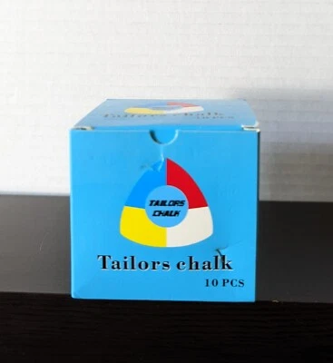 NIB: YDTC Triangle Tailors Chalk 10 Pieces: 2 Yellow 2 Pink 3 Blue 3 Beige - Image 1 of 4