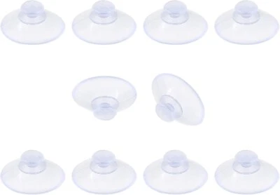 10 Pack 20mm Suction Cups for Glass Table Tops, Rubber Transparent Sucker Pads.. - Image 1 of 4