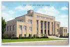 c1940's Ellis County Court House Exterior Roadside Scene Hays Kansas KS Postcard