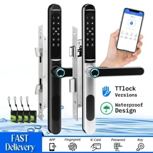 Fingerprint Outdoor Lock Bluetooth APP Code Keyless Electronic Sliding Door - Picture 1 of 30