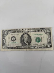 1981-A $100 Bill “MISALIGNMENT ERROR” Rare Old Note - Picture 1 of 2