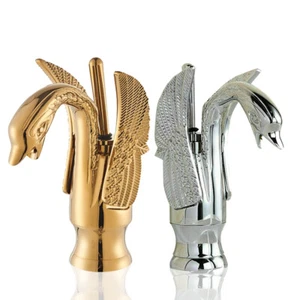 Bad Wasserhahn Waschtischarmatur Waschbeckenarmatur Mischbatterie Tierschwan - Bild 1 von 15